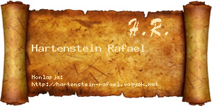 Hartenstein Rafael névjegykártya